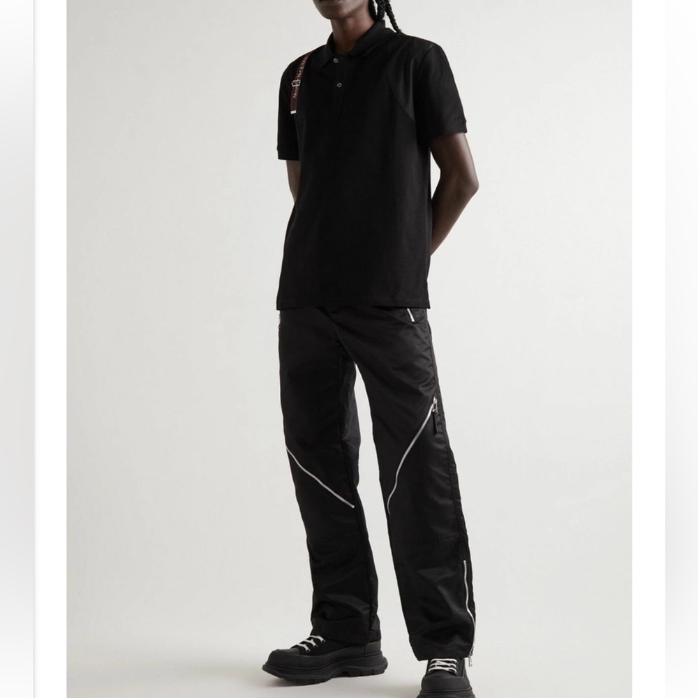 Alexander McQueen Black Harness Polo - Picture 2 of 10